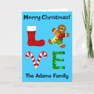 LOVE Autism Christmas Holiday Card