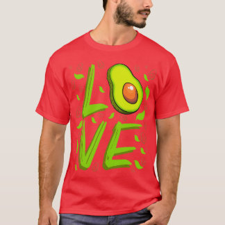 love avocado lettering design guacamole lovers T-Shirt