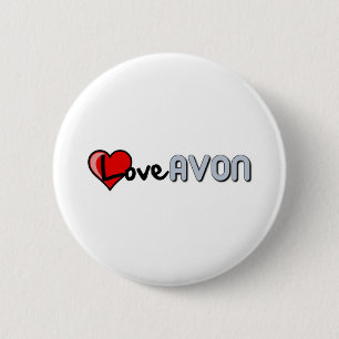 Love AVON 6 Cm Round Badge