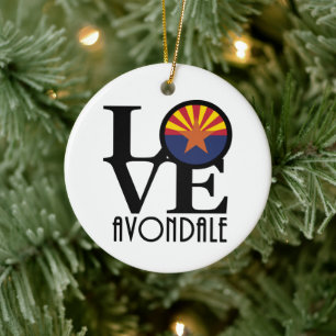 LOVE Avondale Arizona Ceramic Ornament
