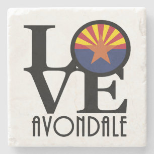 LOVE Avondale Arizona Stone Coaster