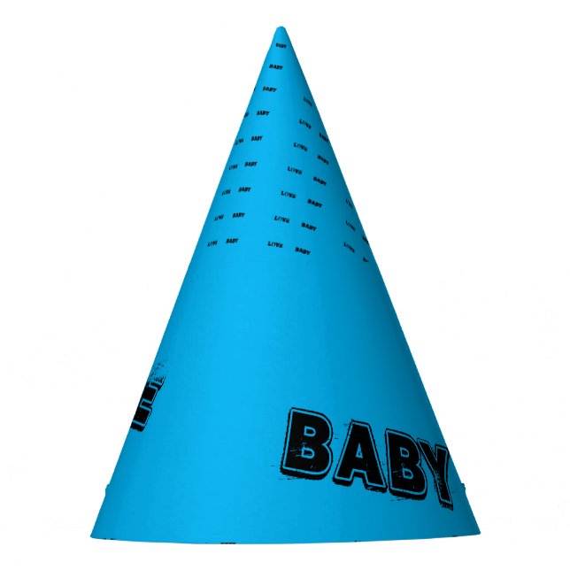 LOVE BABY_BLUE SO CUTE PARTY HAT (Front)
