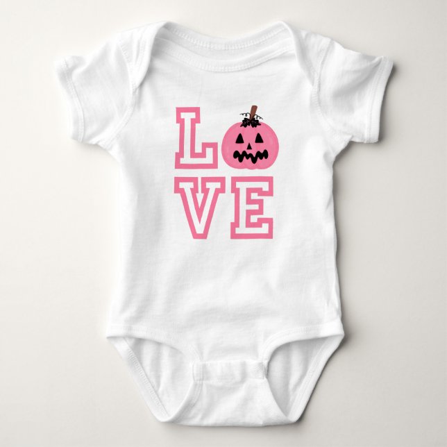 Love Baby Halloween  Baby Bodysuit (Front)