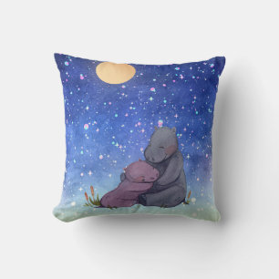 Love, Baby Hippo and her Mother Cushion