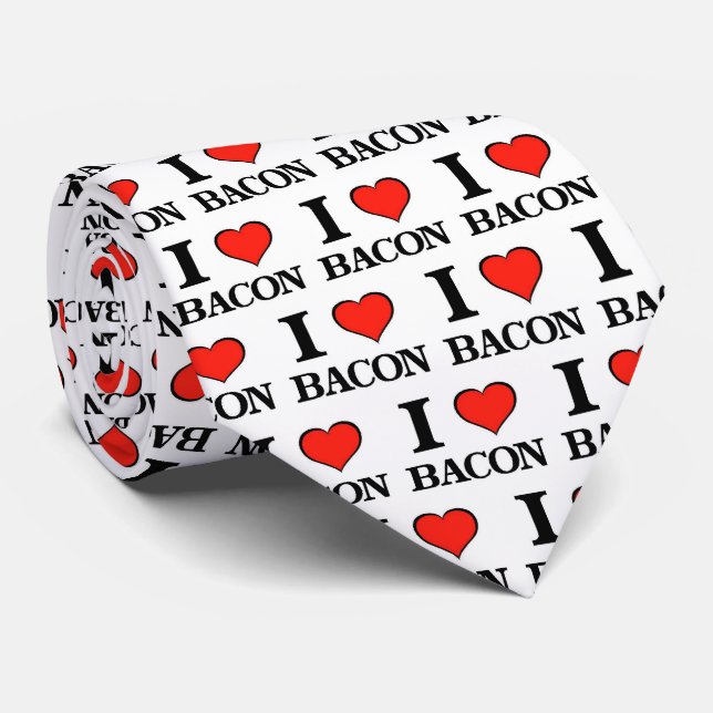 Love Bacon Neck Tie (Rolled)