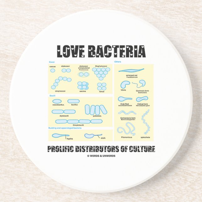 Love Bacteria Prolific Distributors Of Culture Coaster (Front)