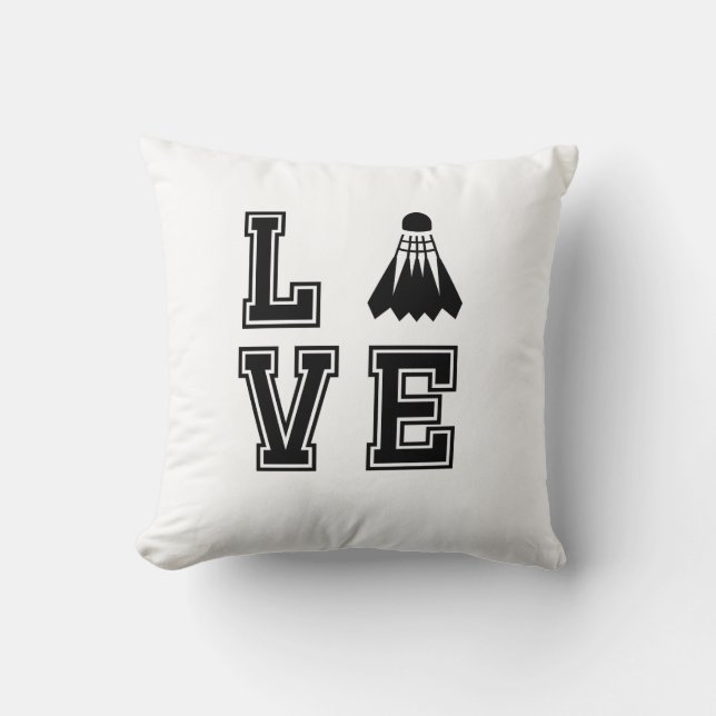 Love Badminton  Cushion (Front)