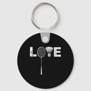 Love Badminton Racket Shuttle Birdie Lover Key Ring