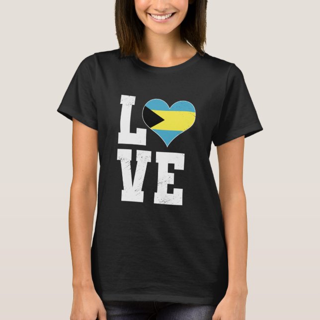 Love Bahamas Bahamian Vacation Dress T-Shirt (Front)