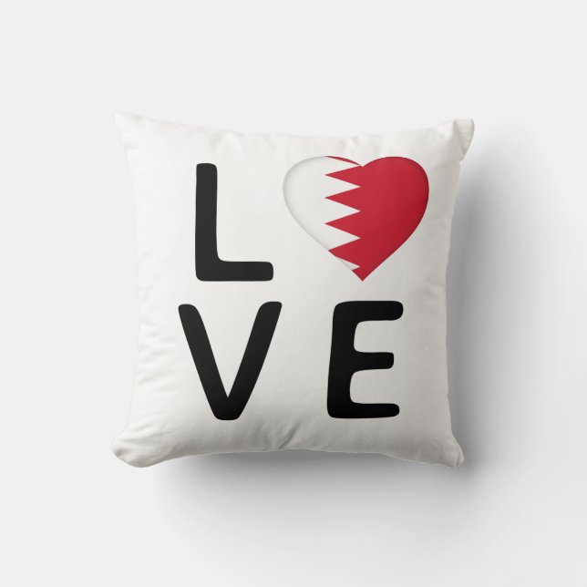 Love - Bahrain Flag Cushion (Front)