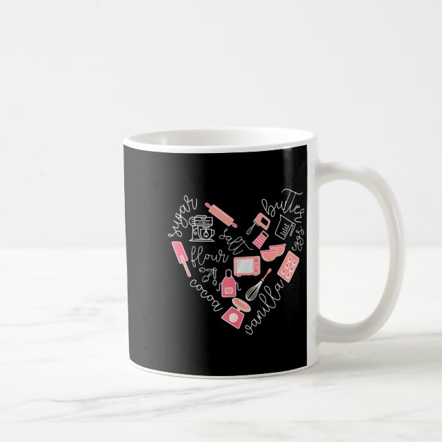Love Baking Tools For Bakers Gift Women Cute Nk  Coffee Mug (Right)