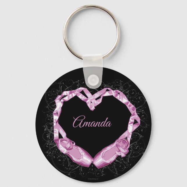 Love Ballet (Personalized) Key Ring (Front)