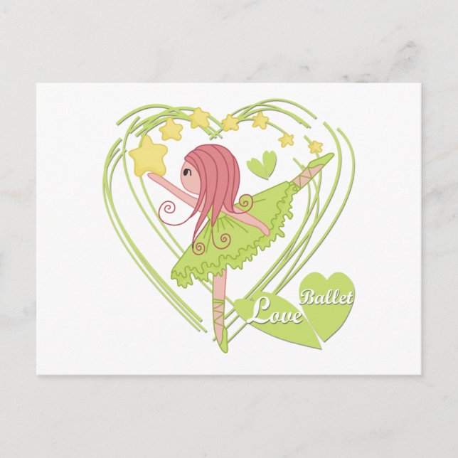 Love Ballet Tshirts and Gifts Postcard (Front)