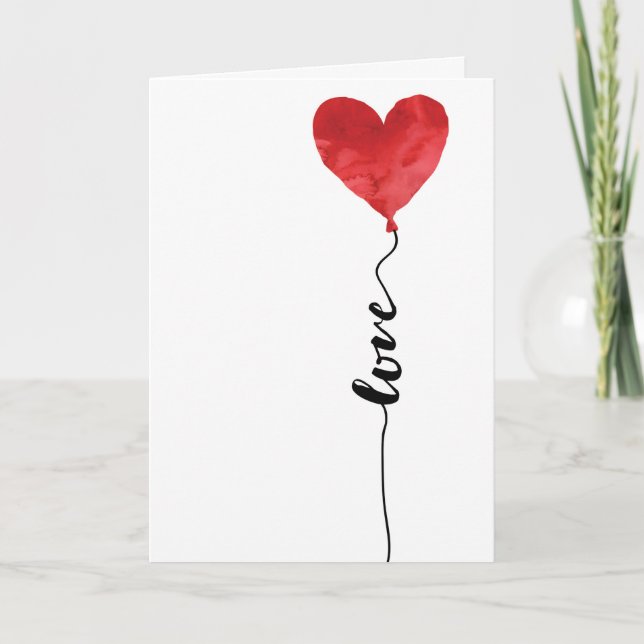 Love Balloon - Happy Valentine's Day greeting card (Front)