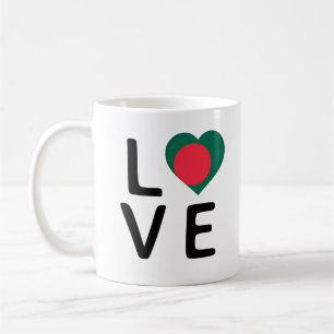 Love - Bangladesh Flag Coffee Mug