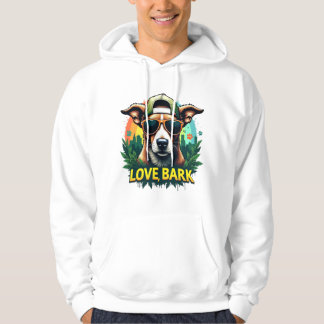 Love, Bark - Cool Dog Streetwear Design Hoodie