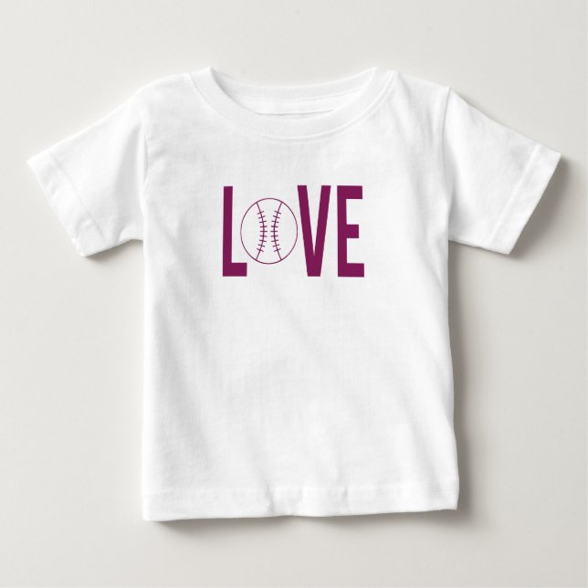 Love Baseball Baby Tee (Front)