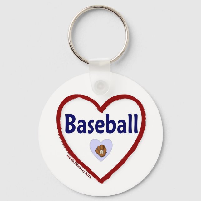 Love Baseball Key Ring (Front)