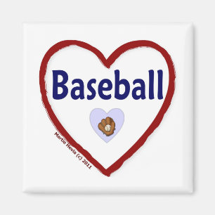 Love Baseball Magnet