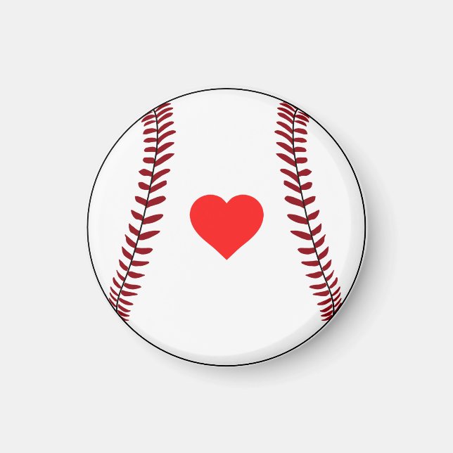Love baseball  magnet (Front)