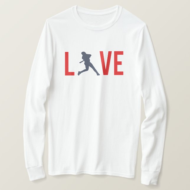 Love Baseball T-Shirt (Design Front)