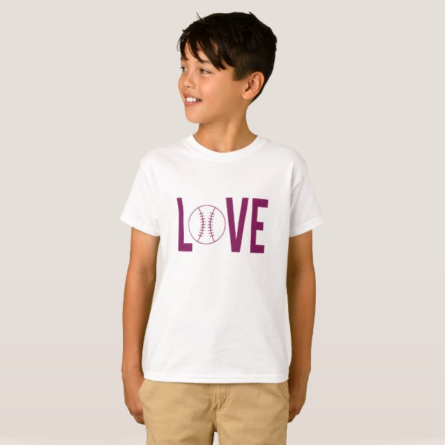 Love Baseball Unisex Kids SSL Tee (Front Full)