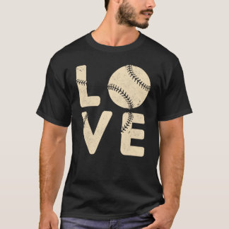 Love Baseball Vintage Sports Fan T-Shirt
