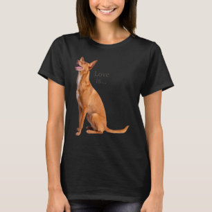 Love Basenji Dog Mom Dad Puppy Cute Pet Valentine T-Shirt