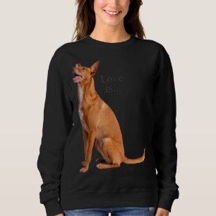 Love Basenji Dog Mum Dad Puppy Cute Pet Valentine Sweatshirt