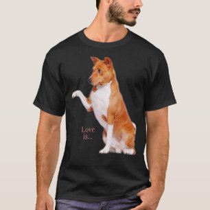Love Basenji Dog Mum Dad Puppy Cute Pet Valentine T-Shirt