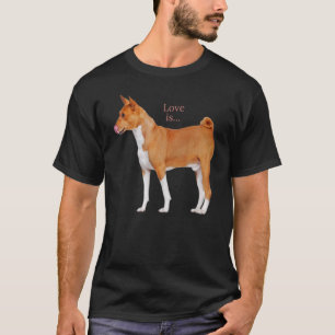 Love Basenji Dog Mum Dad Puppy Cute Pet Valentine T-Shirt