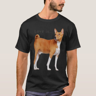 Love Basenji Dog Mum Dad Puppy Cute Pet Valentine T-Shirt