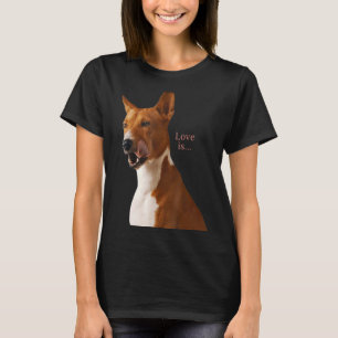 Love Basenji  Dog Mum Dad Puppy Cute Pet Valentine T-Shirt