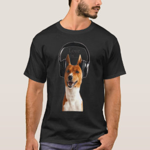 Love Basenji Dog Mum Dad Puppy Cute Pet Valentine T-Shirt