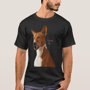 Love Basenji Dog Mum Dad Puppy Cute Pet Valentine T-Shirt