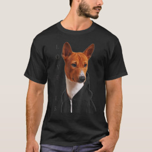 Love Basenji Dog Mum Dad Puppy Cute Pet Valentine T-Shirt