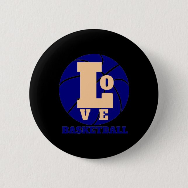 Love Basketball 3  6 Cm Round Badge (Front)