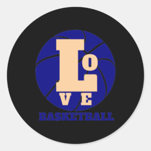 Love Basketball 3  Classic Round Sticker