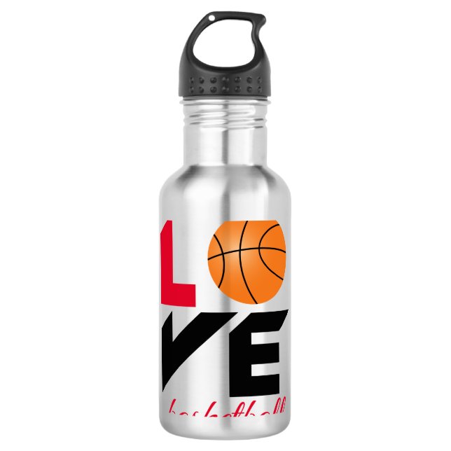 Love basketball 710 ml water bottle (Front)