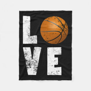 Love Basketball Cool Design For Sport Lovers Fleece Blanket