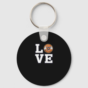 Love Basketball Design With Cool Emoji And Key Ring