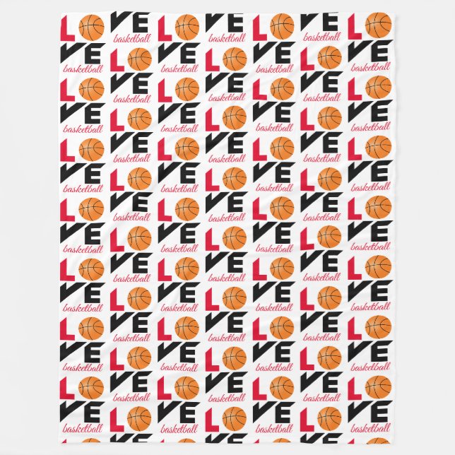 Love basketball fleece blanket (Front)