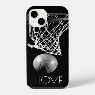 Love Basketball Game Black & White iPhone 14 Case