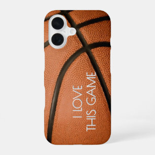 Love Basketball Game iPhone 16 Case