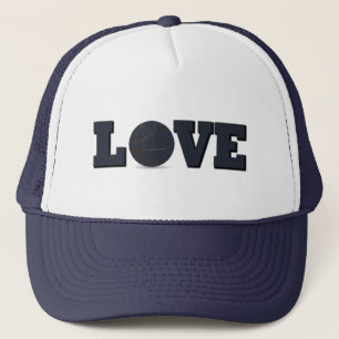 love basketball game trucker hat