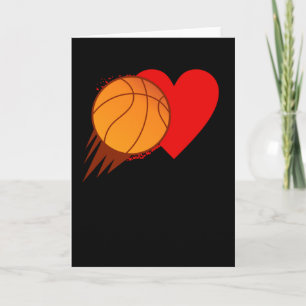 Love Basketball Heart Valentines Day Card