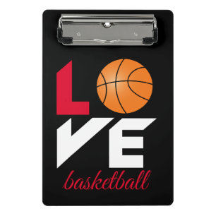 Love basketball mini clipboard