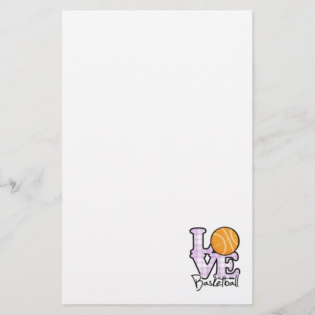 Love Basketball Stationery (Front)