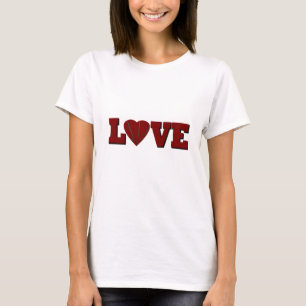 love basketball with red heart T-Shirt