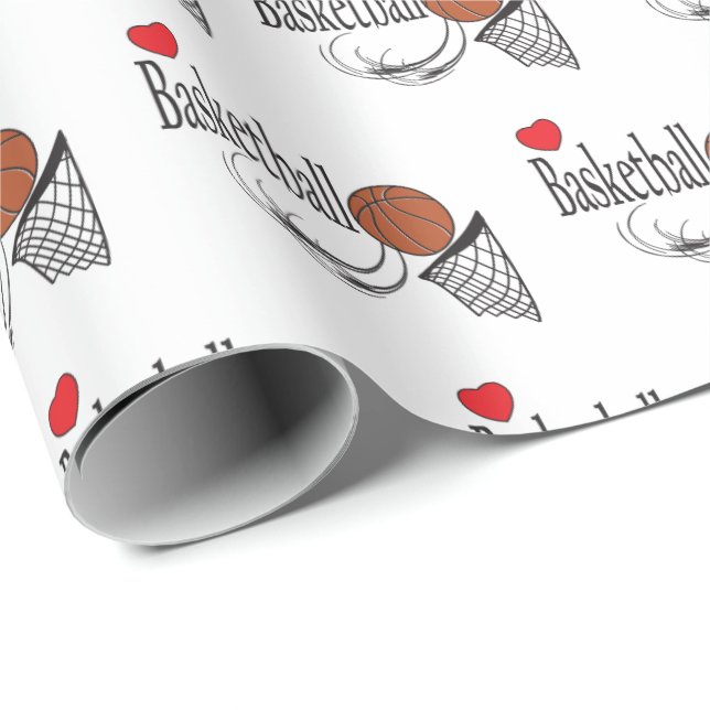 Love Basketball Wrapping Paper (Roll Corner)
